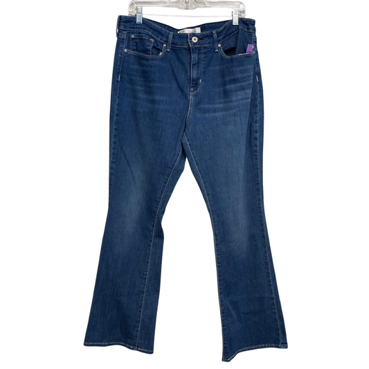 Jeans Boot Cut By Levis In Blue Denim, Size:16