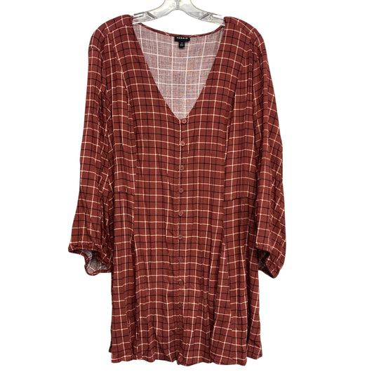 Top 3/4 Sleeve By Torrid In Plaid Pattern, Size:3X