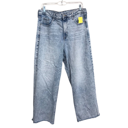 Jeans Wide Leg By Old Navy In Blue Denim, Size:16