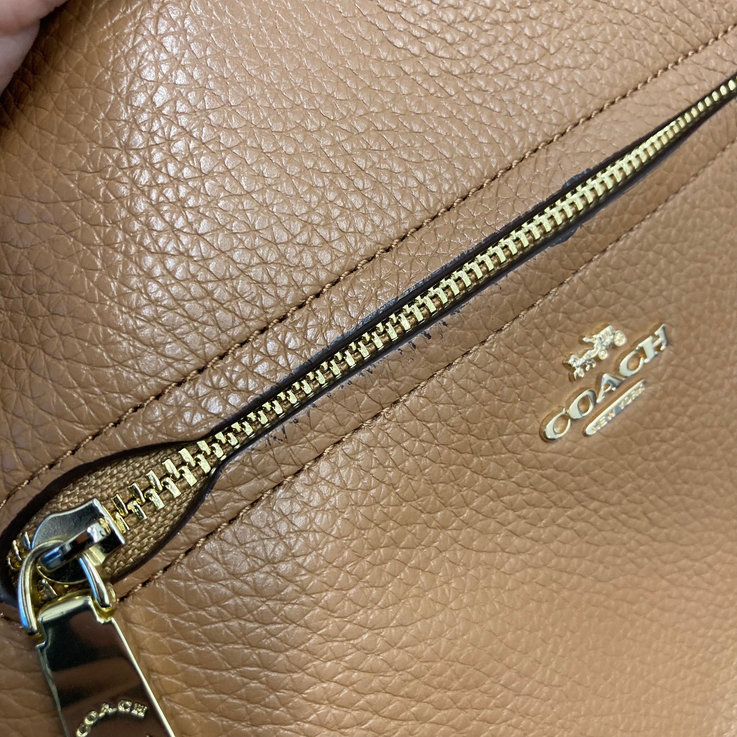 Handbag Designer By Coach In Brown, Size:Medium