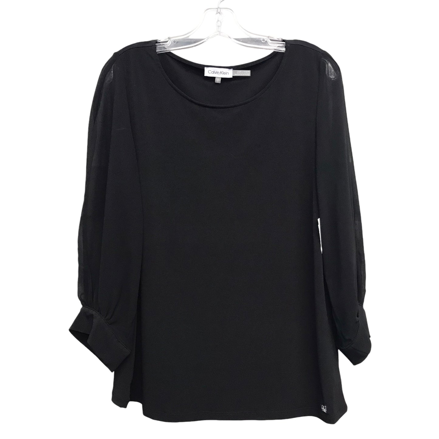 Top Ls By Calvin Klein In Black, Size:M