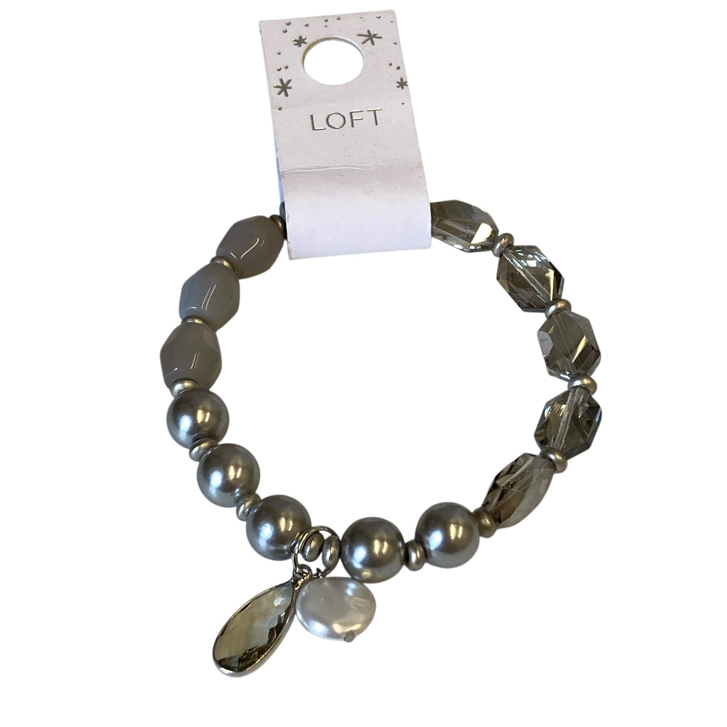 Bracelet Beaded By Loft In Silver
