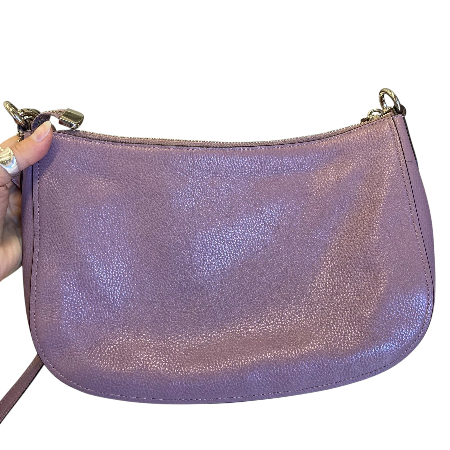 Handbag Designer By Coach In Purple, Size:Medium