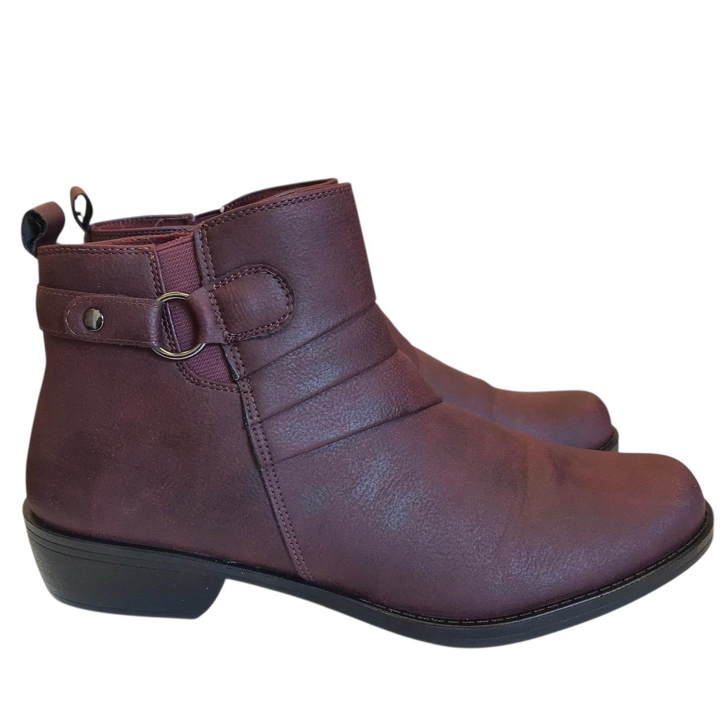 Boots Ankle Heels By Easy Street In Red, Size:10