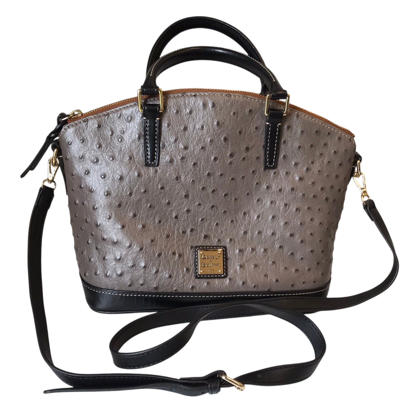 Handbag Designer By Dooney And Bourke In Taupe, Size:Medium
