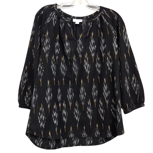Top 3/4 Sleeve By Pure Jill In Black, Size:S