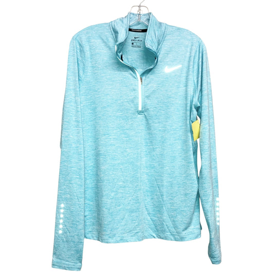Athletic Top Ls Collar By Nike Apparel In Blue, Size:L
