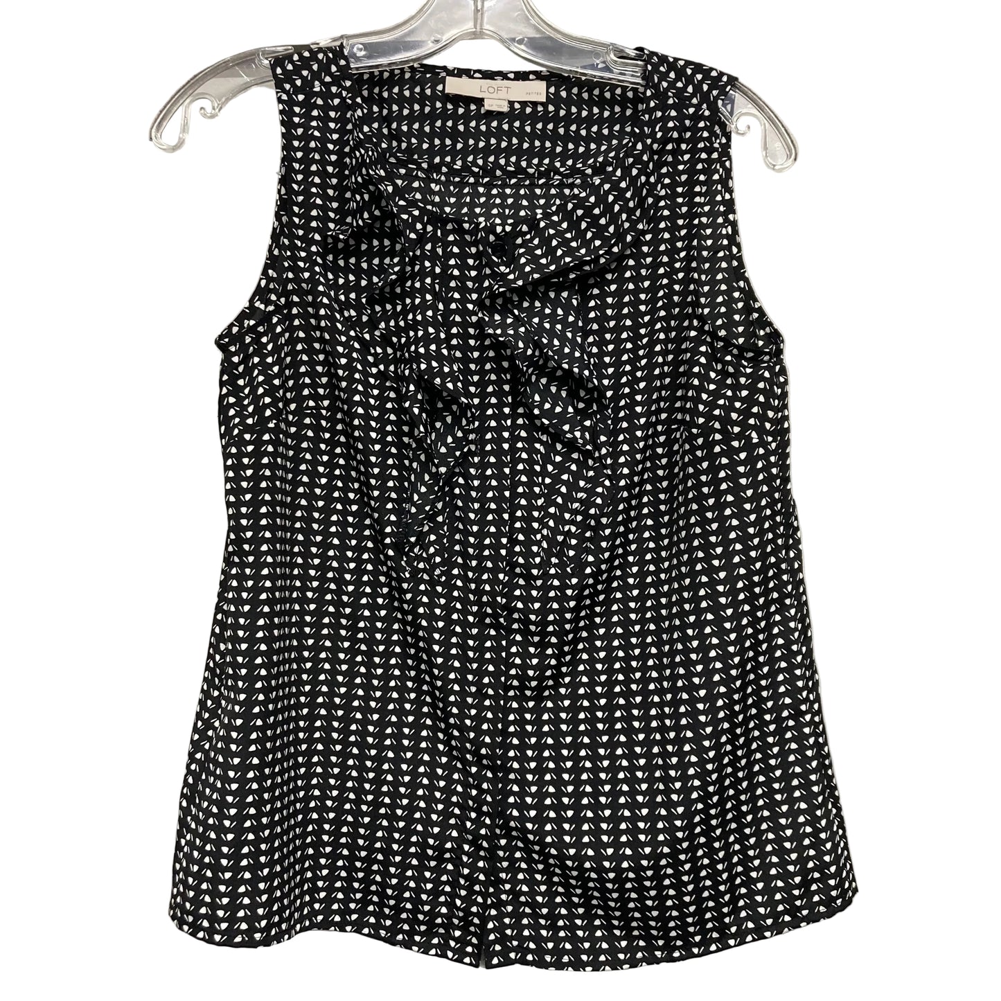 Top Sleeveless By Loft In Black & Tan, Size:Sp