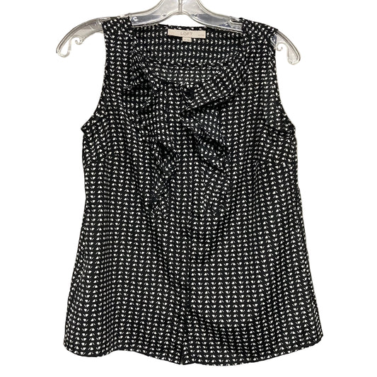 Top Sleeveless By Loft In Black & Tan, Size:Sp