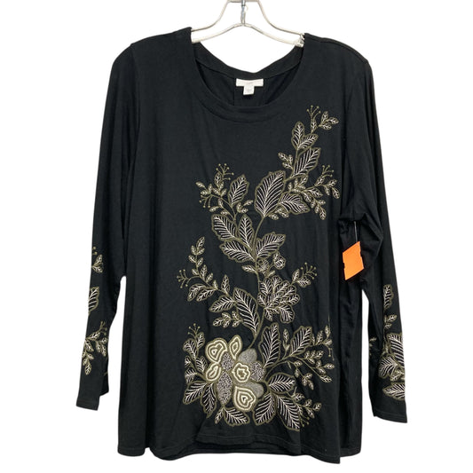 Top Ls By J. Jill In Black, Size:Xl