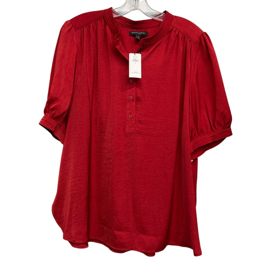 Top Ss By Banana Republic In Red, Size:Xl