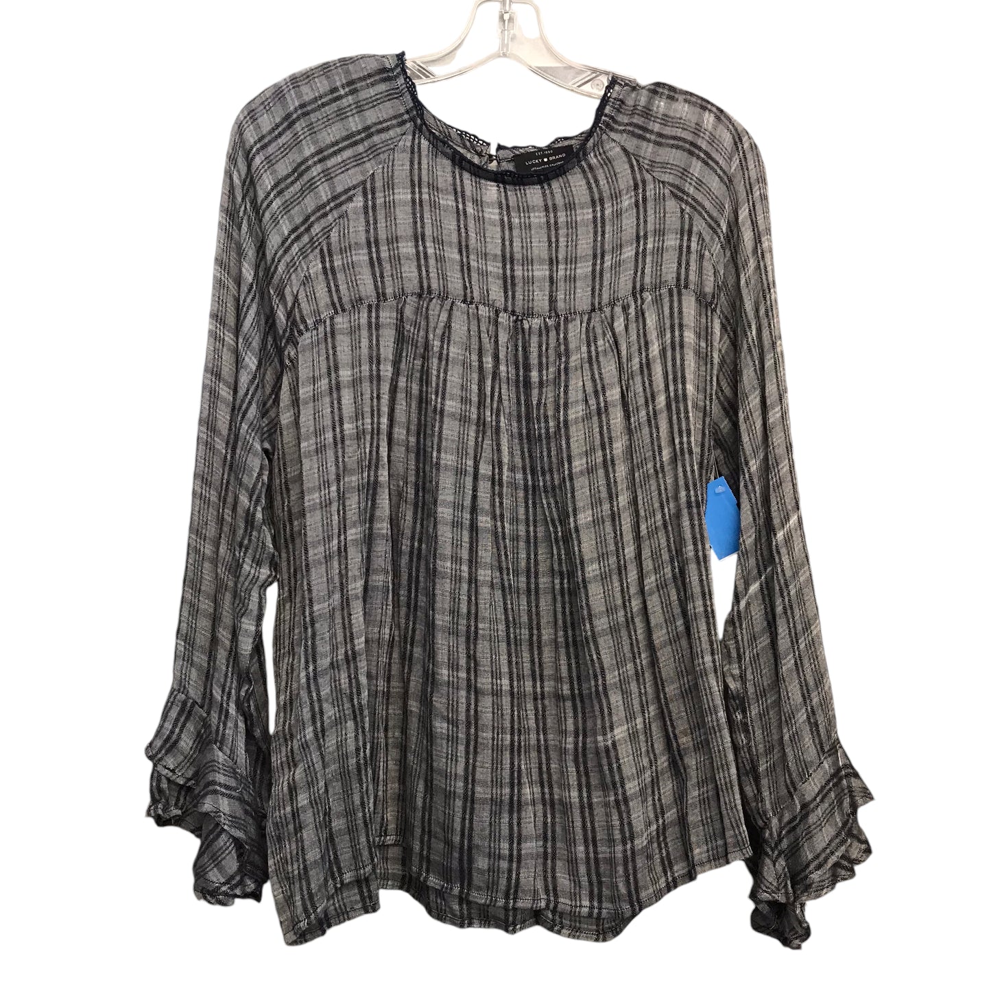 Top Ls By Lucky Brand In Plaid Pattern, Size:Xl