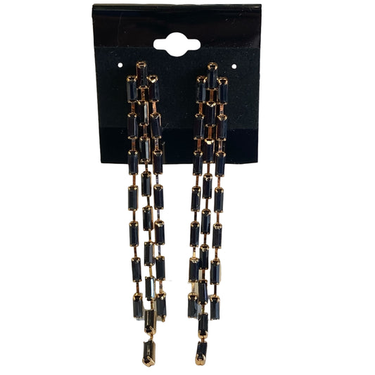 Earrings Dangle/Drop By Thalia Sodi In Black & Gold