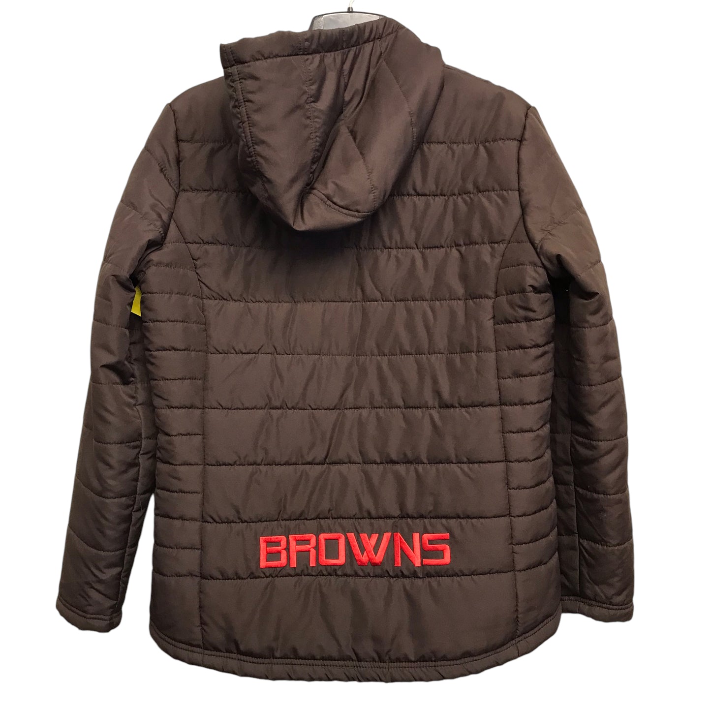 Jacket Puffer & Quilted By Nfl In Brown & Orange, Size:Xl