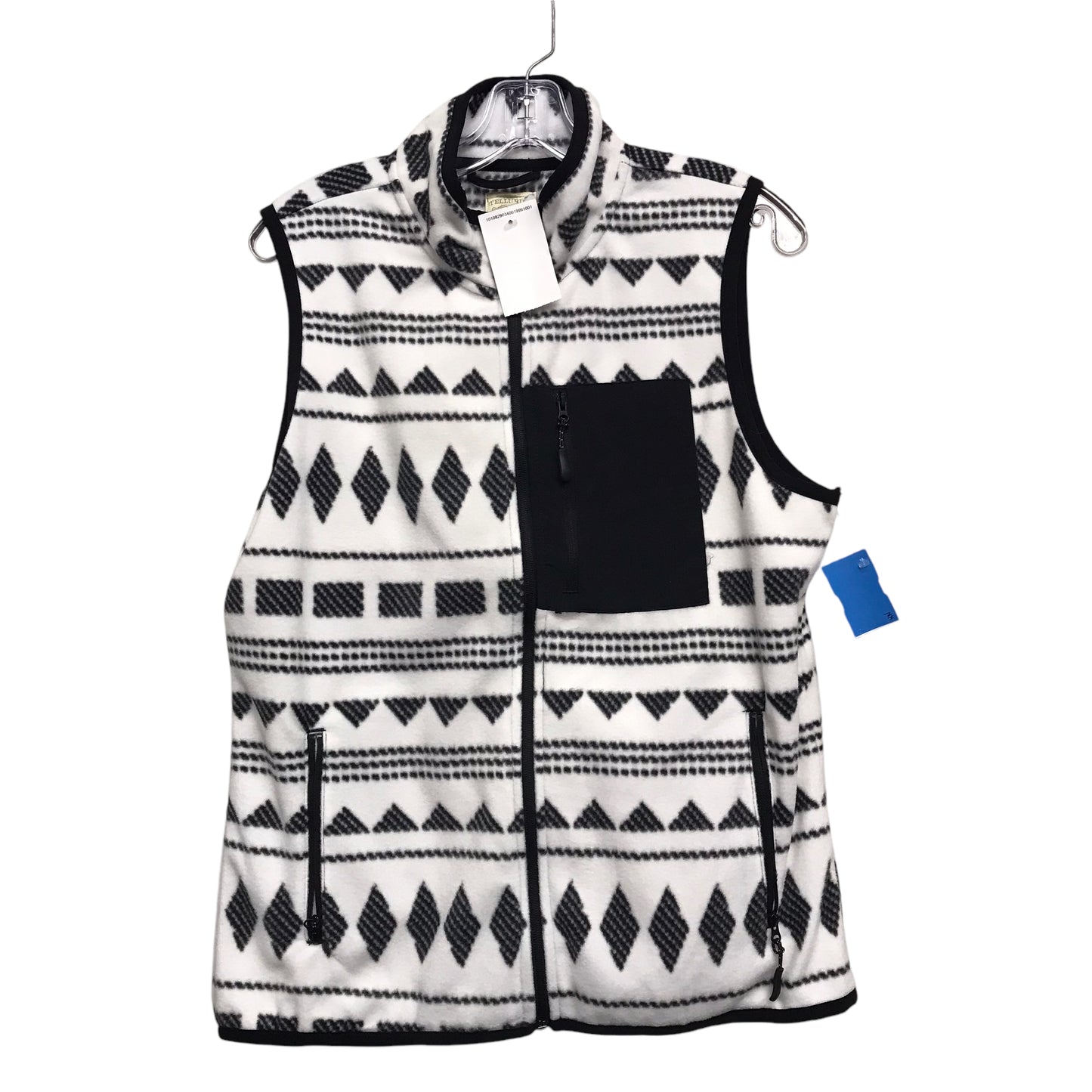 Vest Fleece By Telluride In Black & White, Size:Xl