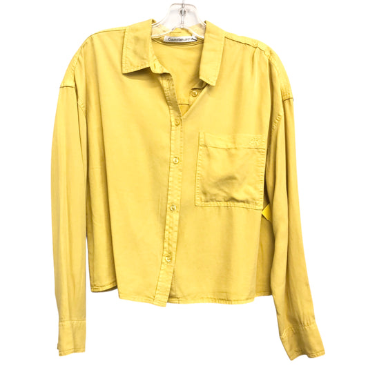 Top Ls By Calvin Klein In Yellow, Size:S