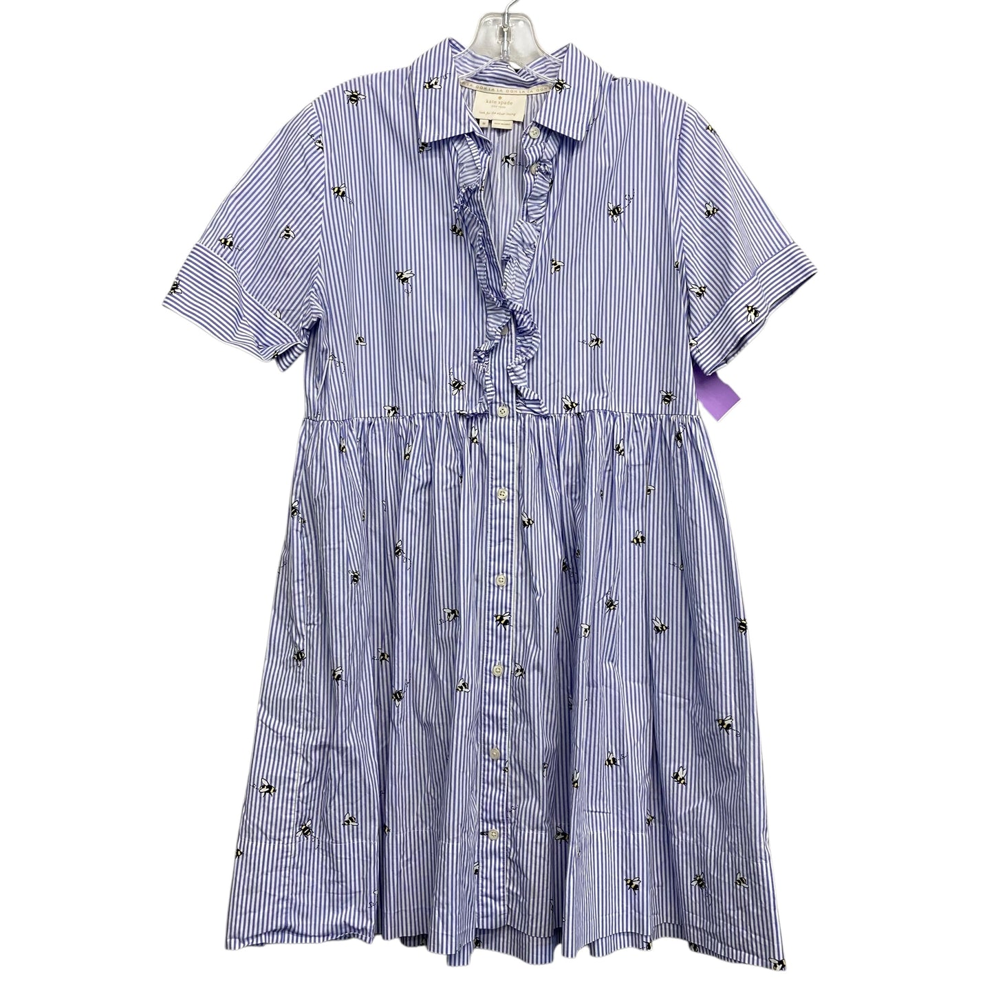 Dress Designer By Kate Spade In Purple & White, Size:M