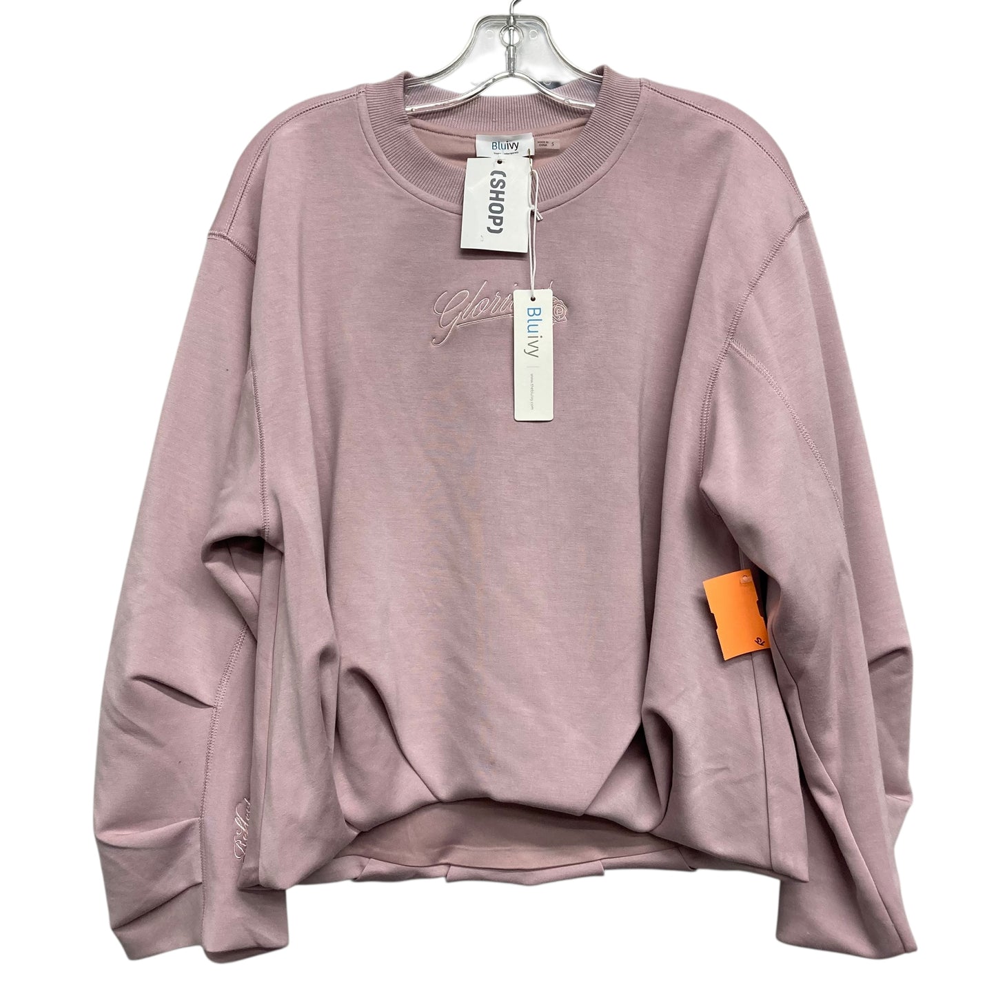 Athletic Sweatshirt Crewneck By Bluivy In Purple, Size:S
