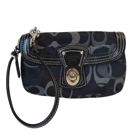 Wristlet Designer By Coach In Black, Size:Medium