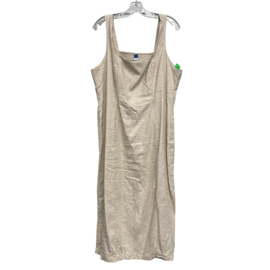 Dress Casual Maxi By Old Navy In Beige, Size:Xl