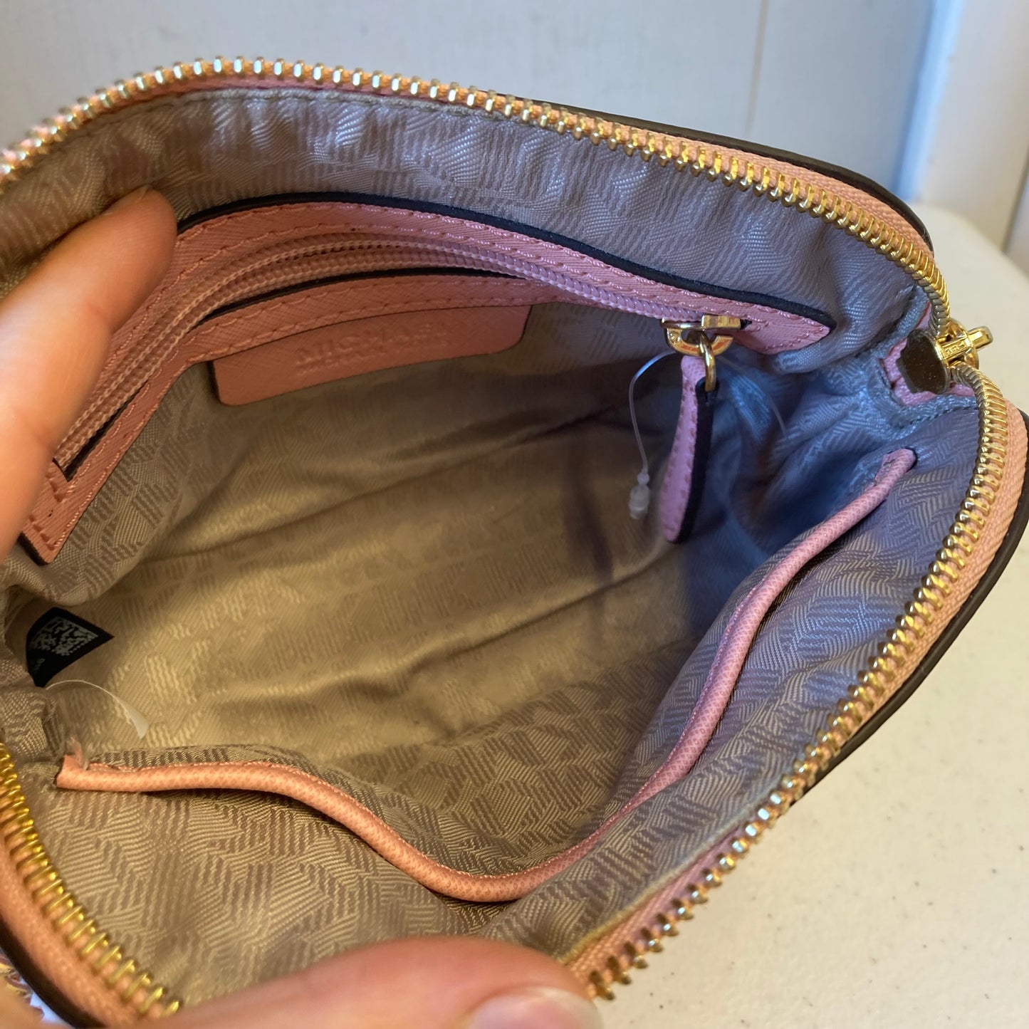 Crossbody Designer By Michael Kors In Pink, Size:Small