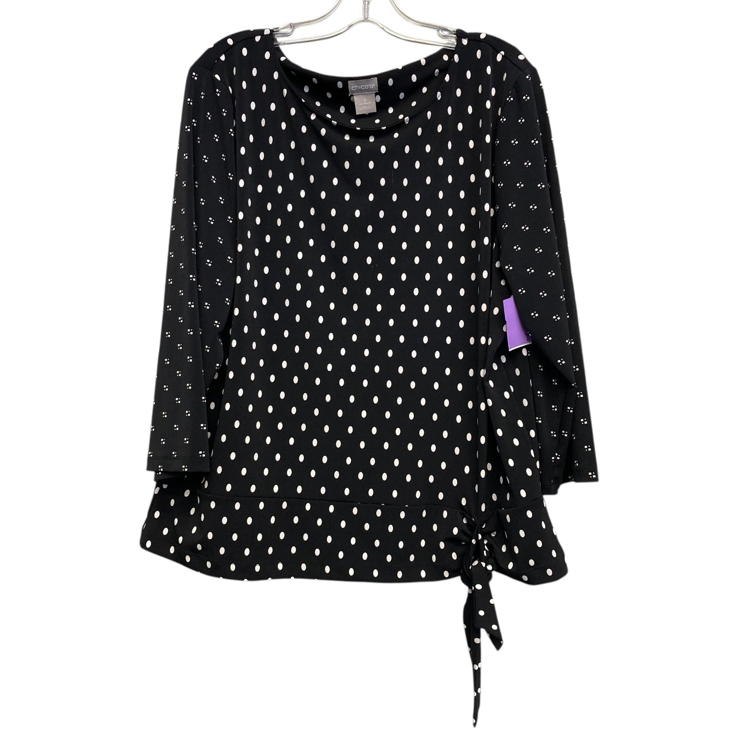 Top Ls By Chicos In Black & White, Size:Xl