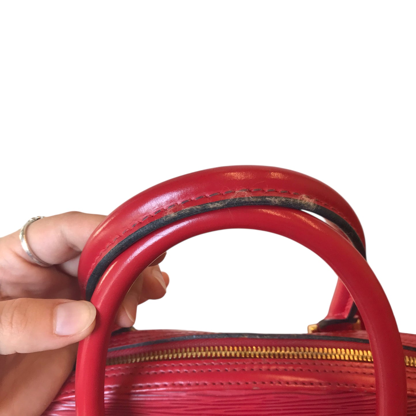 Handbag Luxury Designer By Louis Vuitton In Red, Size:Medium