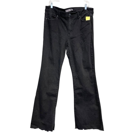 Jeans Wide Leg By Just Usa In Black, Size:16