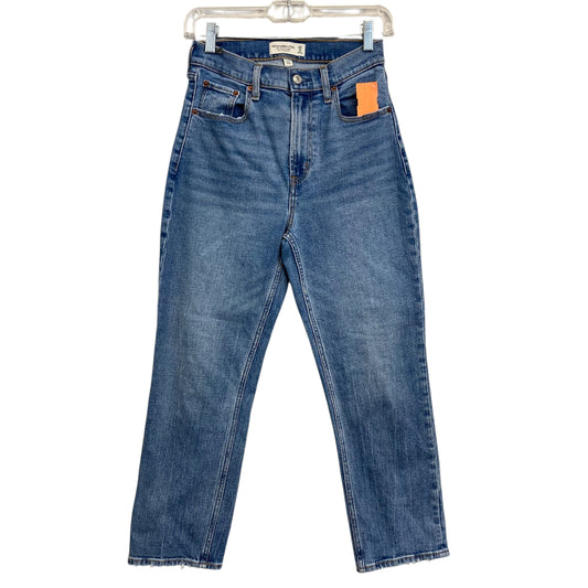Jeans Boot Cut By Abercrombie And Fitch In Blue Denim, Size:0