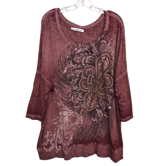 Top Ls By Maurices In Red, Size:3X