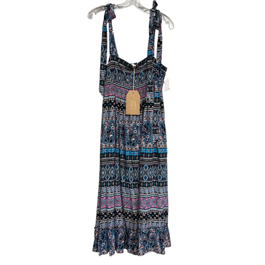 Dress Casual Midi By Listicle In Black & Blue, Size:M