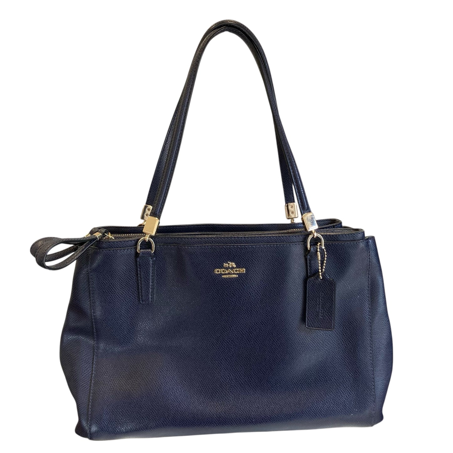 Handbag Designer By Coach In Navy, Size:Large