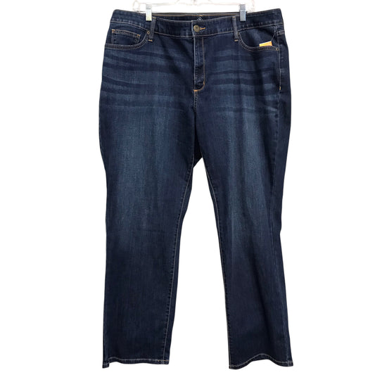 Jeans Straight By St Johns Bay In Blue Denim, Size:22