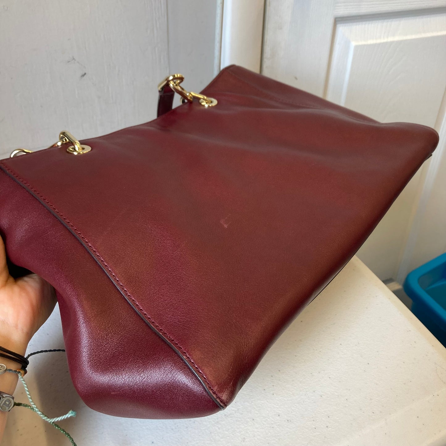 Handbag Designer By Kate Spade In Maroon, Size:Large