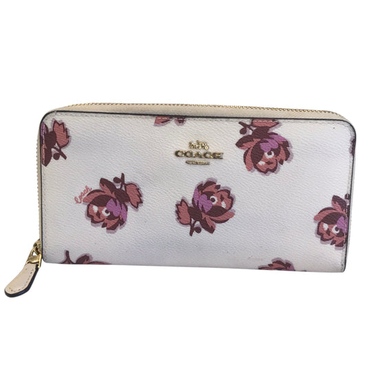Wallet Designer By Coach In Floral Print, Size:Medium