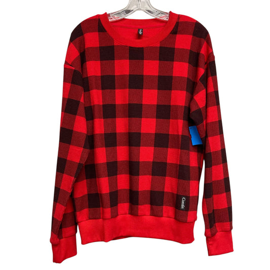 Top Ls By Comfrt In Black & Red, Size:Xs