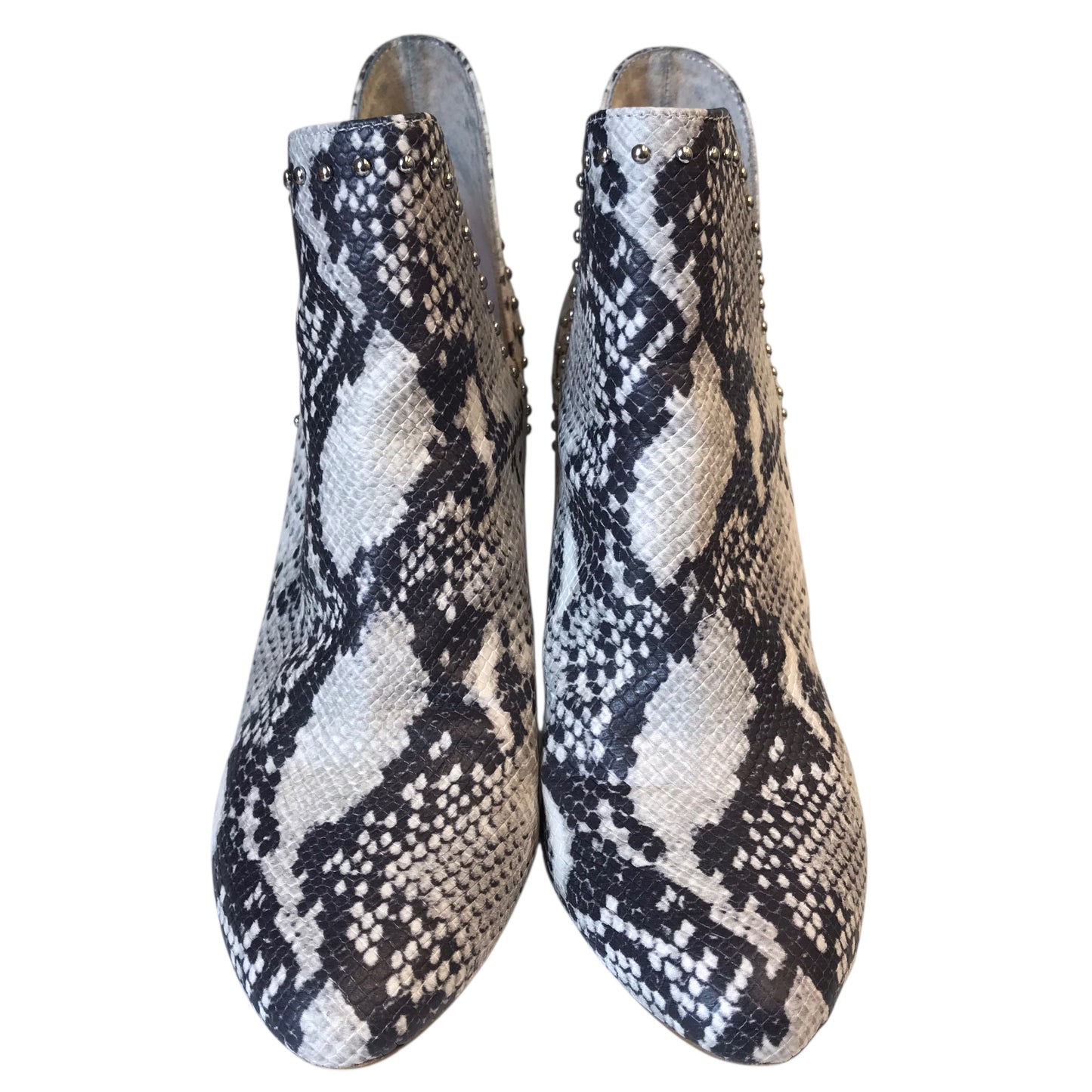 Boots Ankle Heels By Steve Madden In Snakeskin Print, Size:7.5