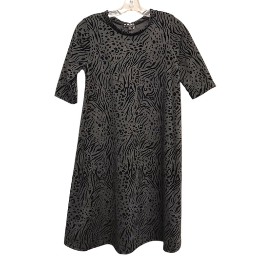 Dress Party Midi By Poof In Black & Grey, Size:M