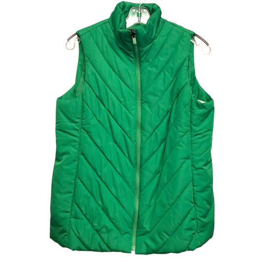 Vest Puffer & Quilted By Lands End In Green, Size:S