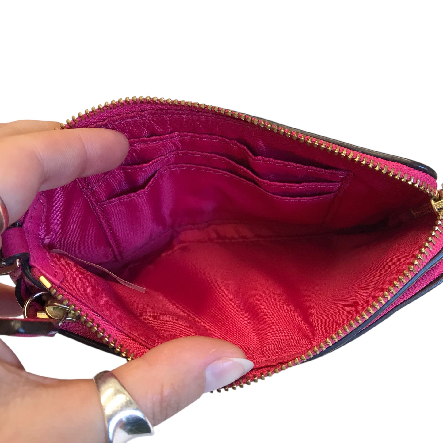 Wristlet Designer By Coach In Pink, Size:Small