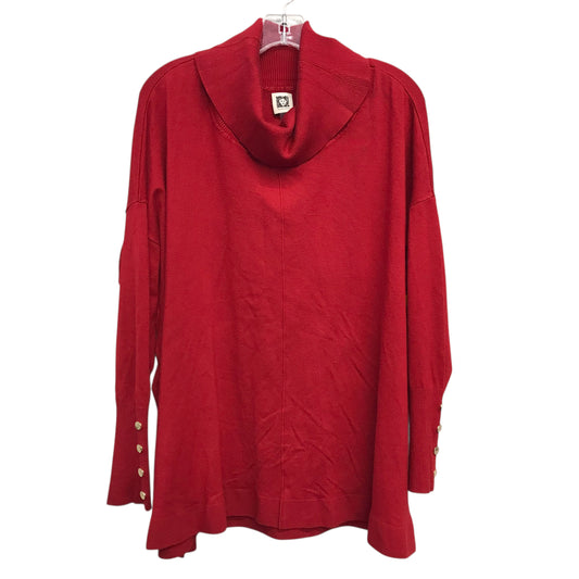 Sweater By Anne Klein In Red, Size:2X