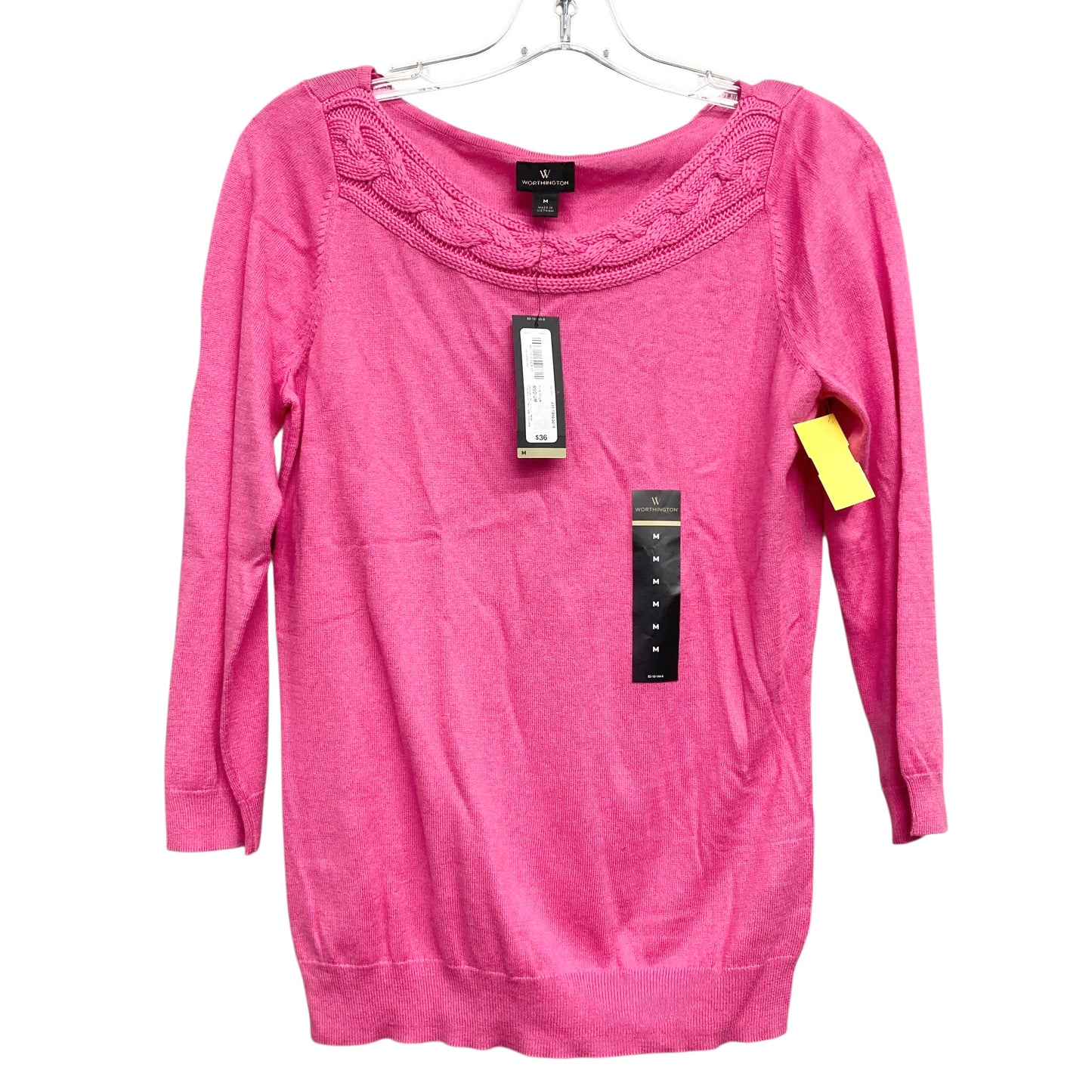 Sweater By Worthington In Pink, Size:M