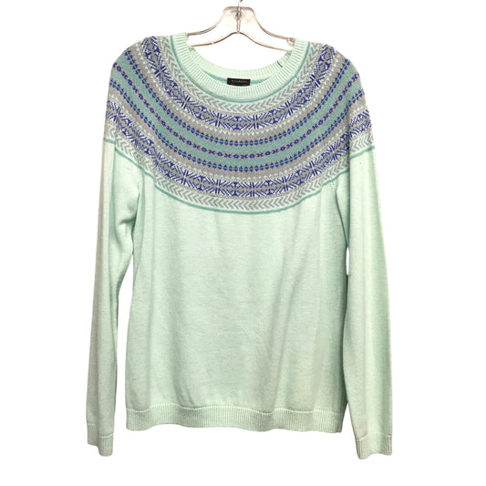 Sweater By Talbots In Green & Blue, Size:M