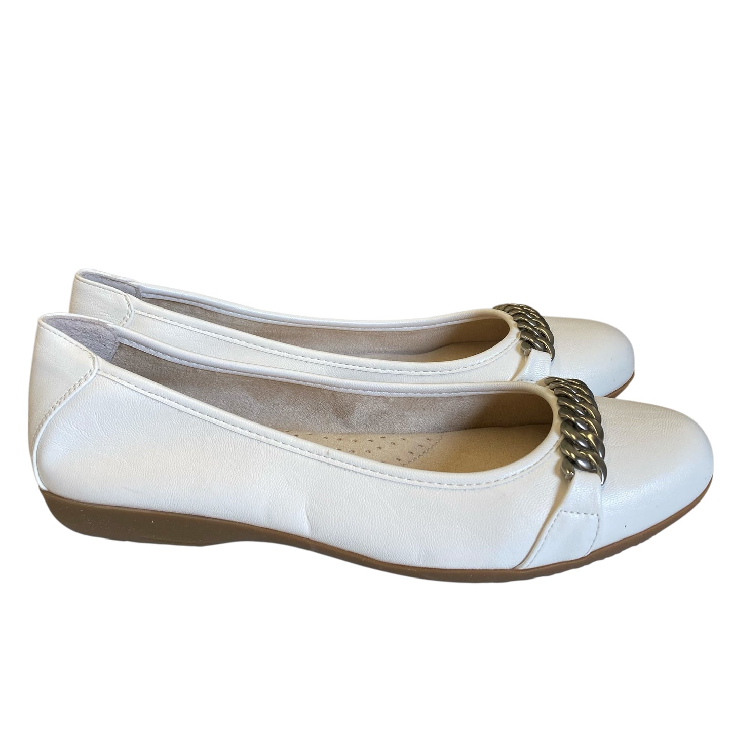 Shoes Flats By Cliffs By White Mountain In White, Size:8