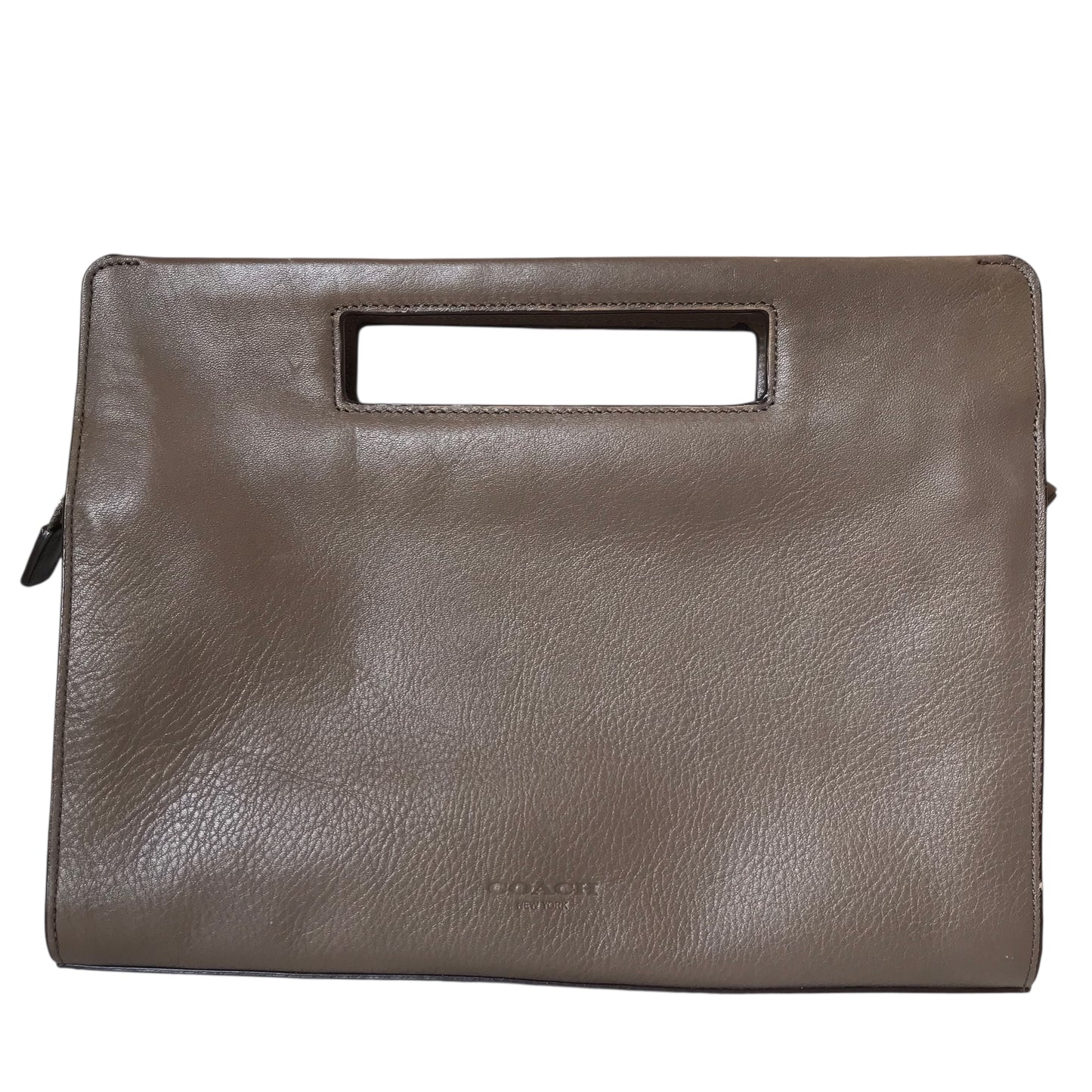 Clutch Designer By Coach In Taupe, Size:Medium