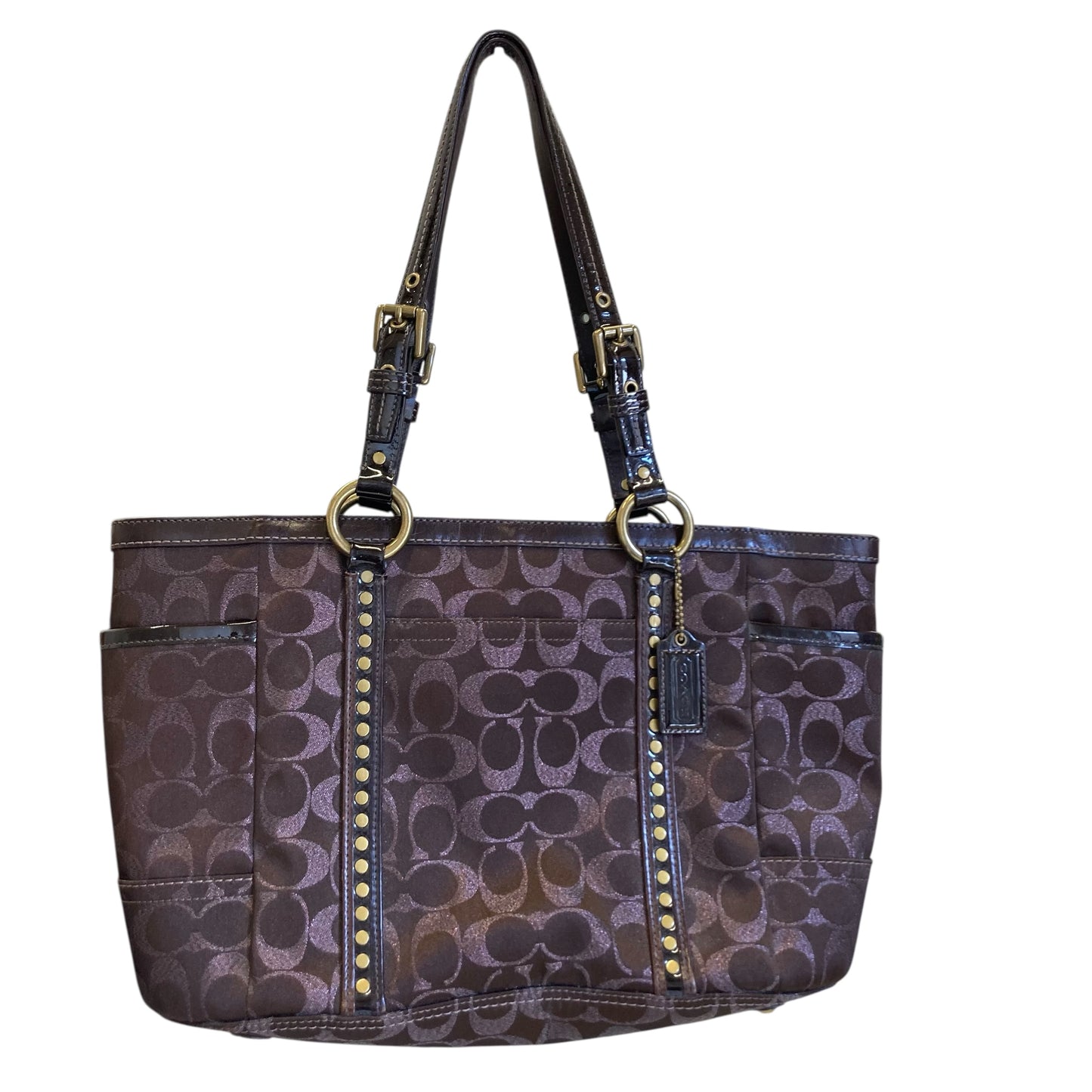 Handbag Designer By Coach In Brown, Size:Medium