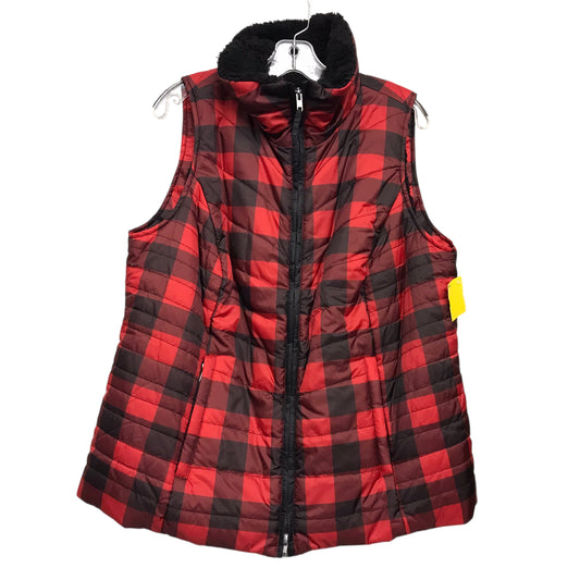 Vest Puffer & Quilted By Talbots In Plaid Pattern, Size:1X