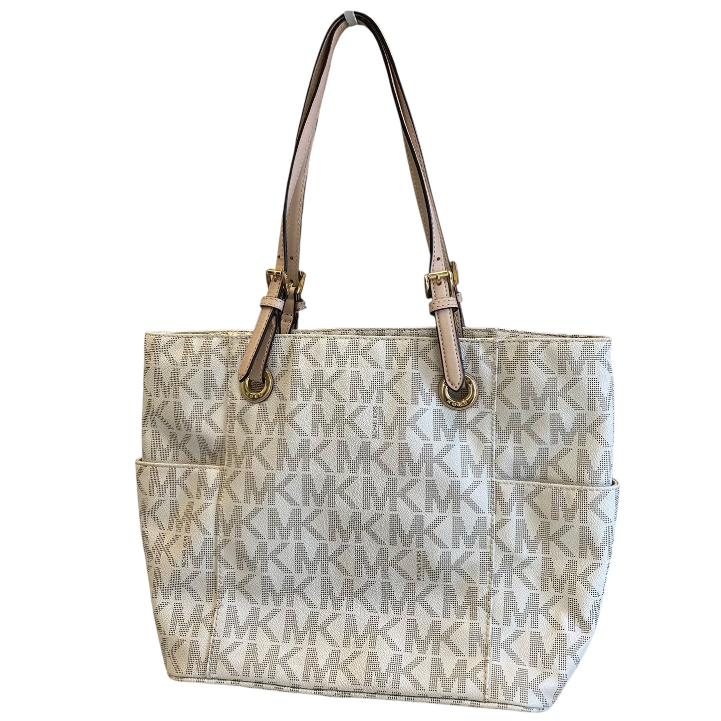 Handbag Designer By Michael Kors In Cream, Size:Medium