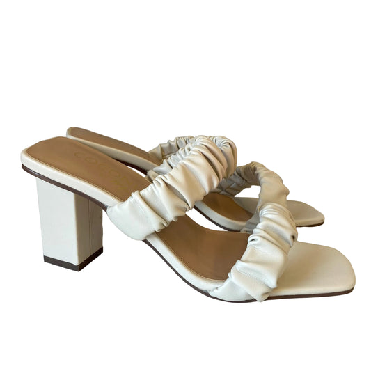 Sandals Heels Block By Matisse In Cream, Size:8