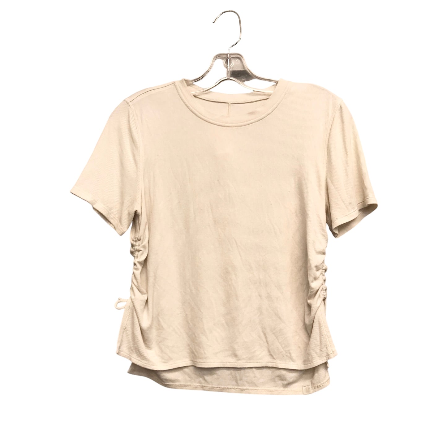 Athletic Top Ss By Lululemon In Beige, Size:S